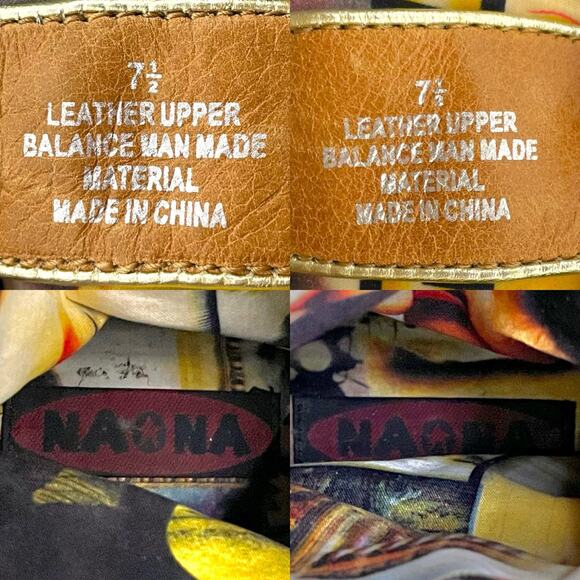 Naona Nana? Light Brown Leather Tall 2.5" Stacked Heel Western Cowgirl Boots 7.5 - Picture 9 of 10